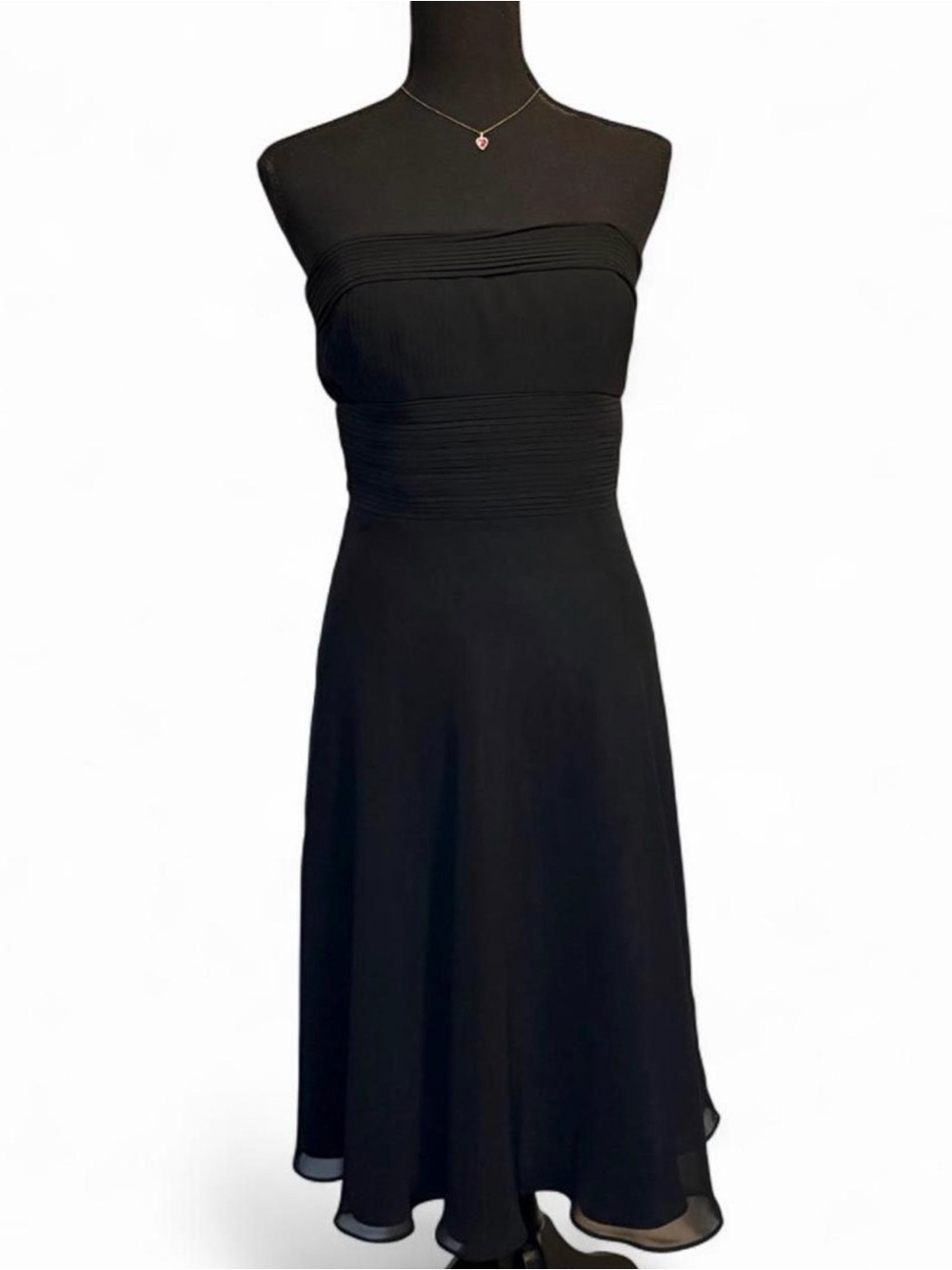 White House Black Market Black Strapless A-Line Dress